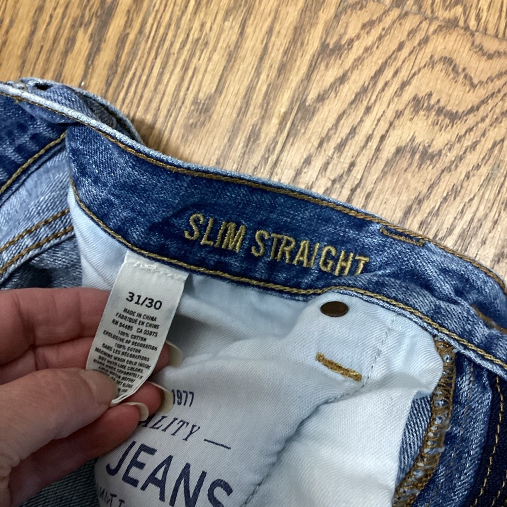 American Eagle Men’s Jeans size 31x30 Slim Straight - Picture 4 of 8